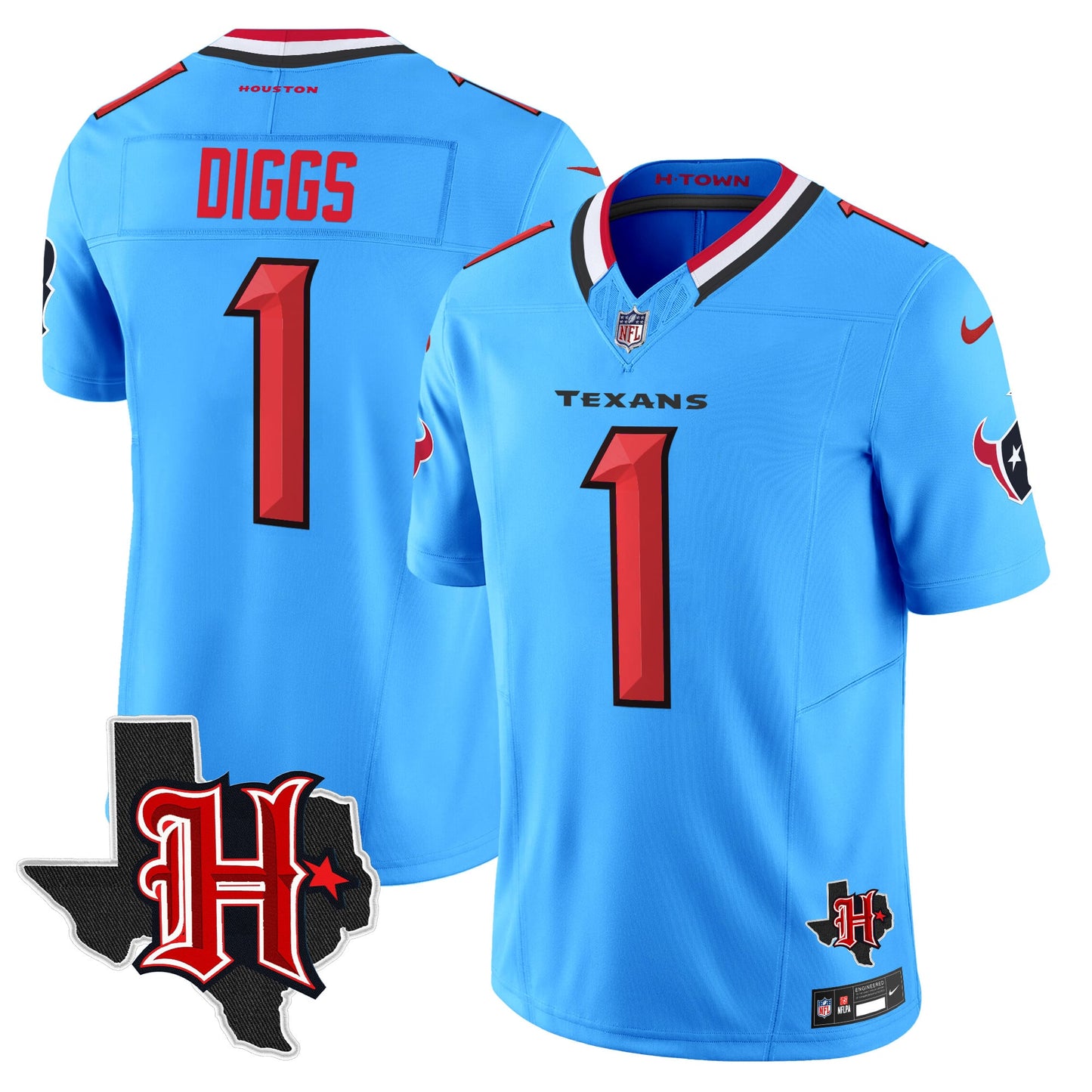 Men's Houston Texans 2026 Texas Patch Vapor Limited Jersey V5 - All Stitched