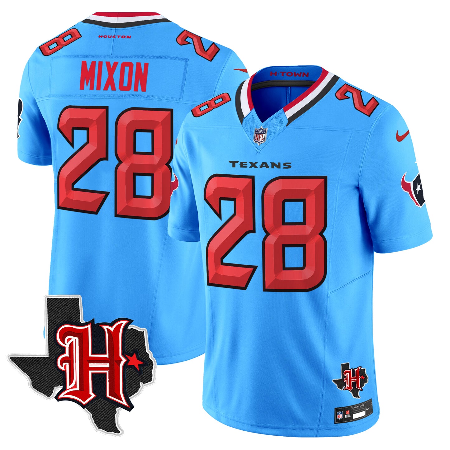 Men's Houston Texans 2026 Texas Patch Vapor Limited Jersey V5 - All Stitched