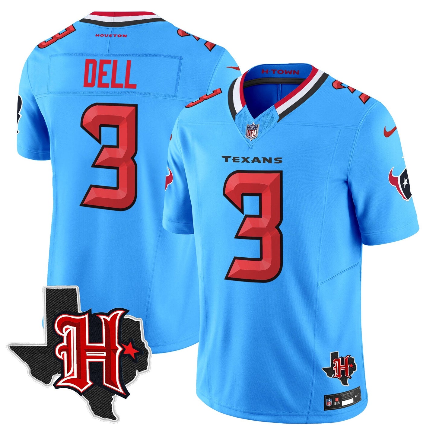HOU 2024 Texas Patch Vapor Limited Jersey V5 - All Stitched