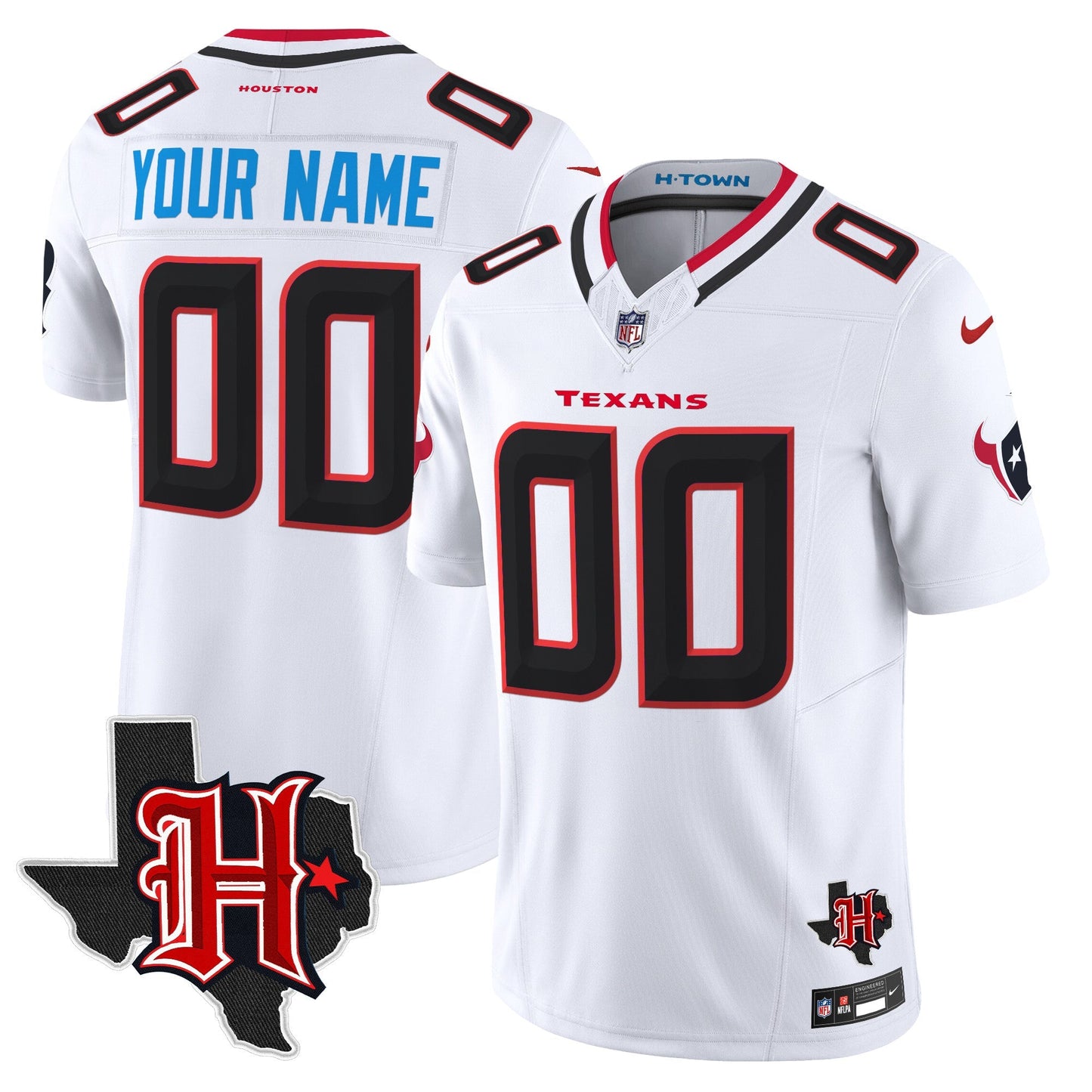 HOU 2024 Texas Patch Vapor Limited Custom Jersey V5 - All Stitched