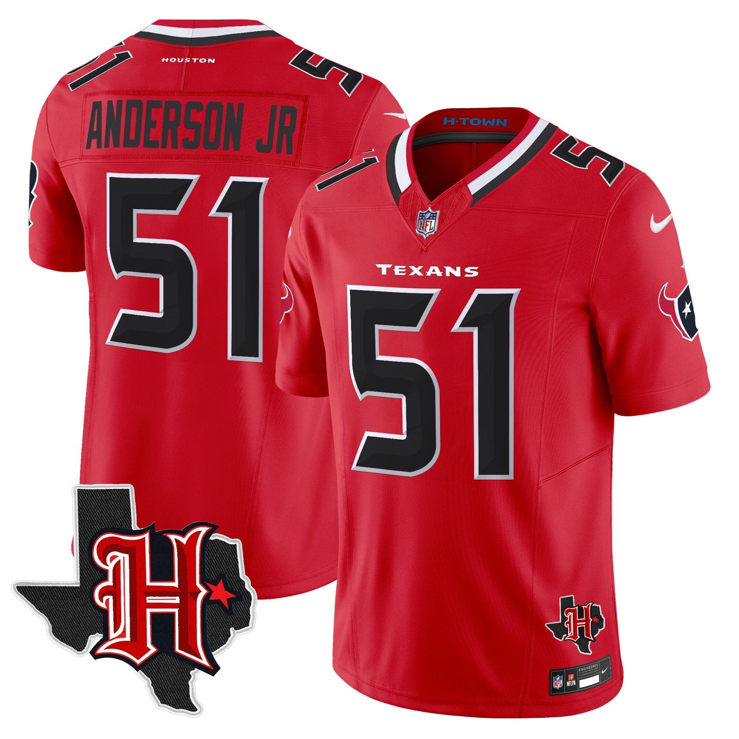 HOU 2024 Texas Patch Vapor Limited Jersey V5 - All Stitched