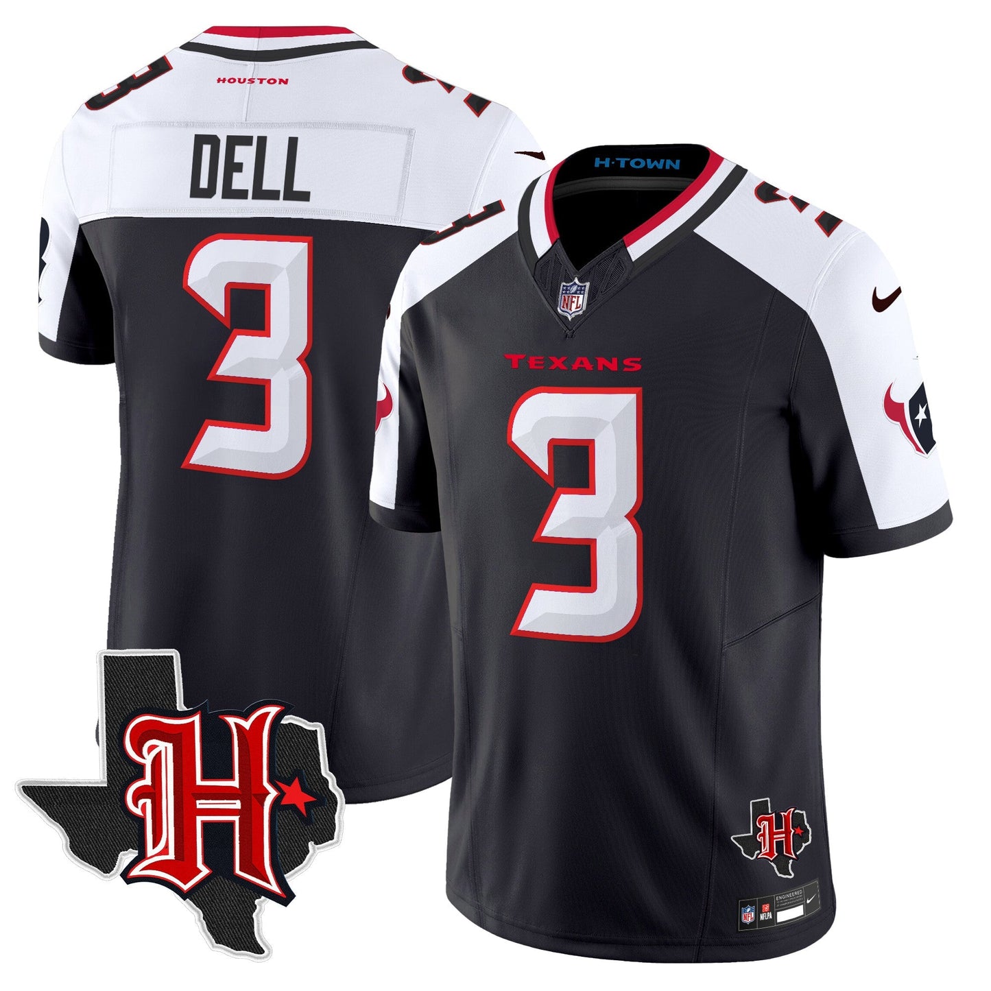 HOU 2024 Texas Patch Vapor Limited Jersey V5 - All Stitched
