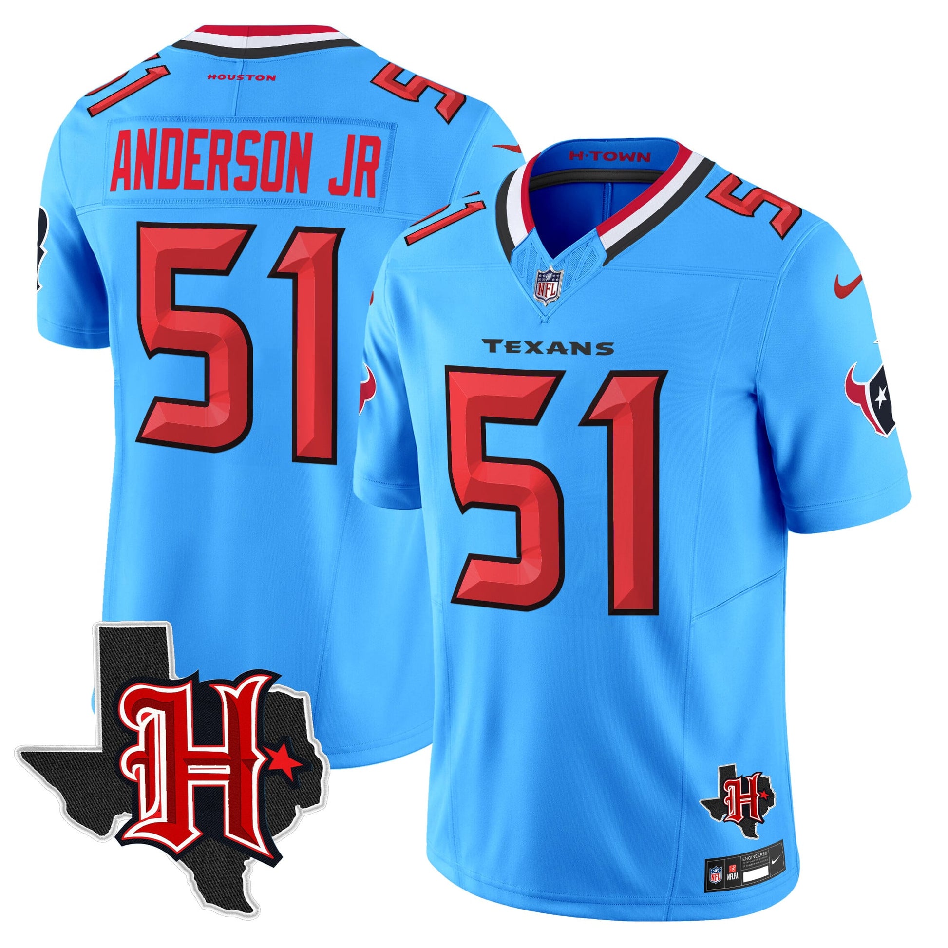 Men's Houston Texans 2026 Texas Patch Vapor Limited Jersey V5 - All Stitched