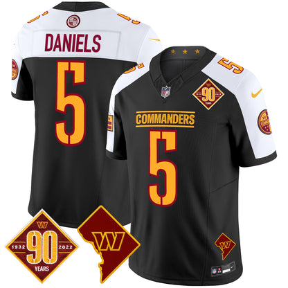 Men's Washington Commanders 90th Anniversary & Home Patch Vapor Limited Jersey - All Stitched