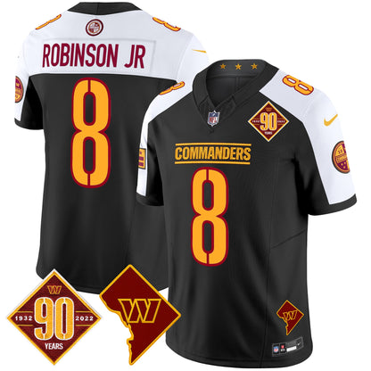 Men's Washington Commanders 90th Anniversary & Home Patch Vapor Limited Jersey - All Stitched