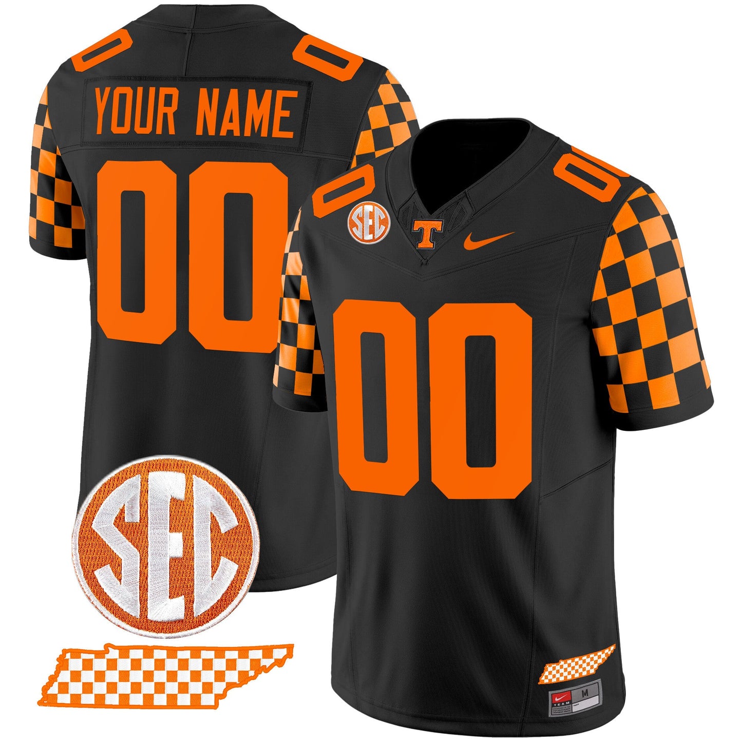 Tennessee Volunteers 2024 Checkerboard Vapor Limited Custom Jersey - All Stitched