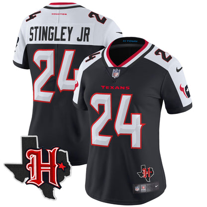 Women's Houston Texans 2024 Texas Patch Vapor Limited Jersey V5 - All Stitched