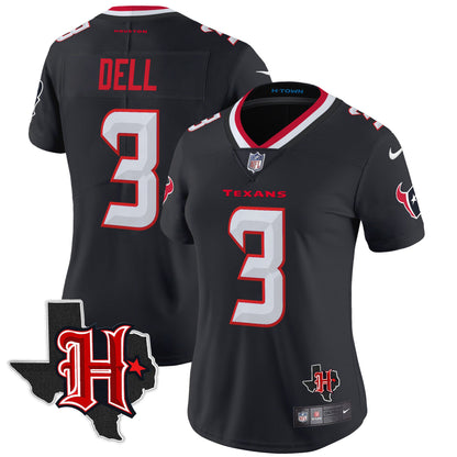 Women's Houston Texans 2024 Texas Patch Vapor Limited Jersey V5 - All Stitched
