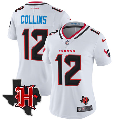 Women's Houston Texans 2024 Texas Patch Vapor Limited Jersey V5 - All Stitched