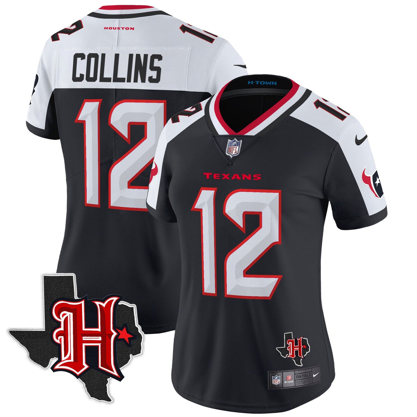 Women's Houston Texans 2024 Texas Patch Vapor Limited Jersey V5 - All Stitched