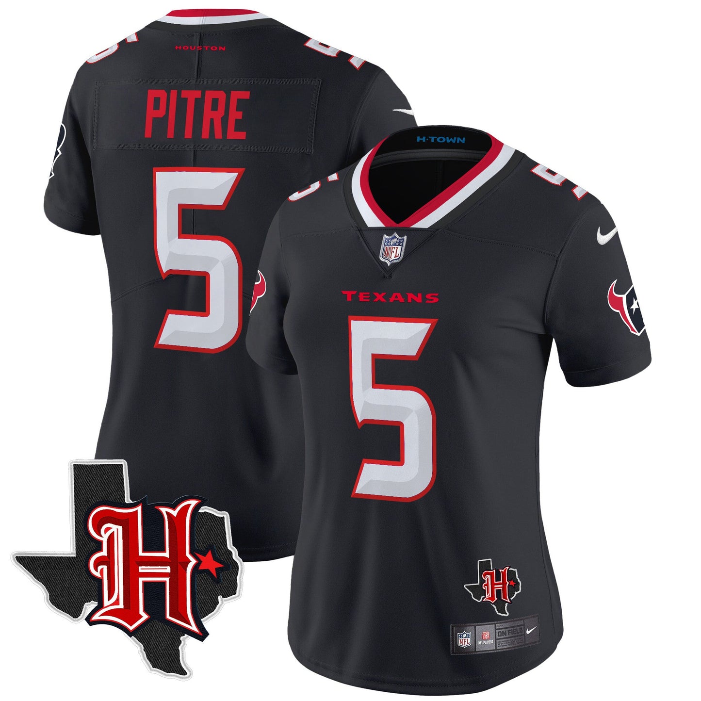 Women's Houston Texans 2024 Texas Patch Vapor Limited Jersey V5 - All Stitched