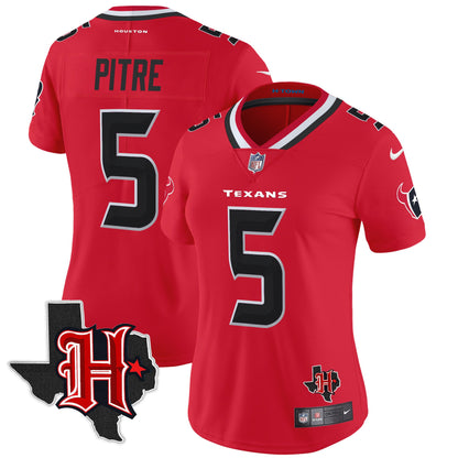 Women's Houston Texans 2024 Texas Patch Vapor Limited Jersey V5 - All Stitched