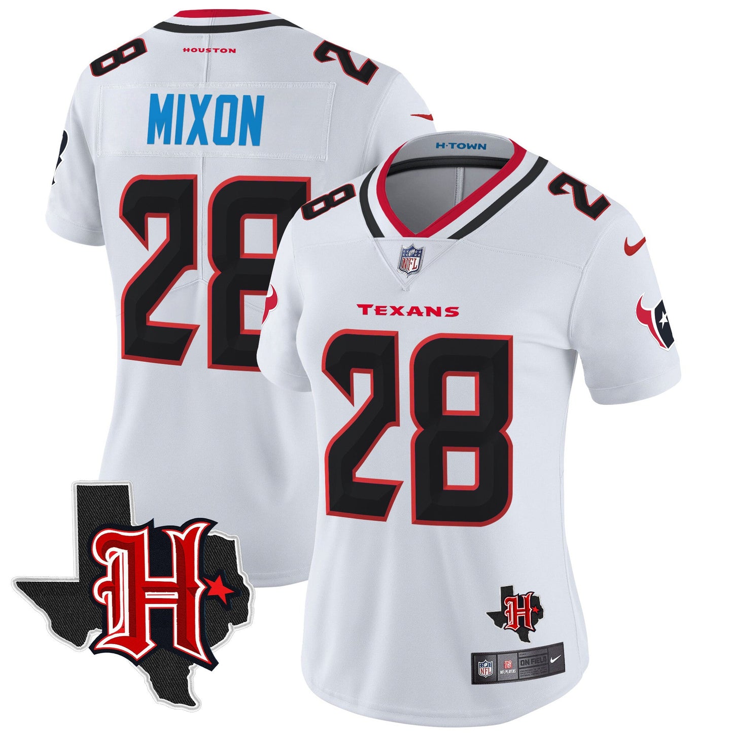 Women's Houston Texans 2024 Texas Patch Vapor Limited Jersey V5 - All Stitched