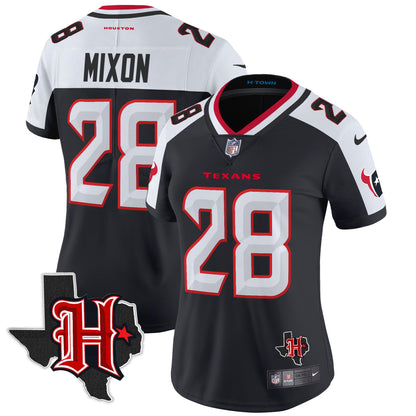 Women's Houston Texans 2024 Texas Patch Vapor Limited Jersey V5 - All Stitched