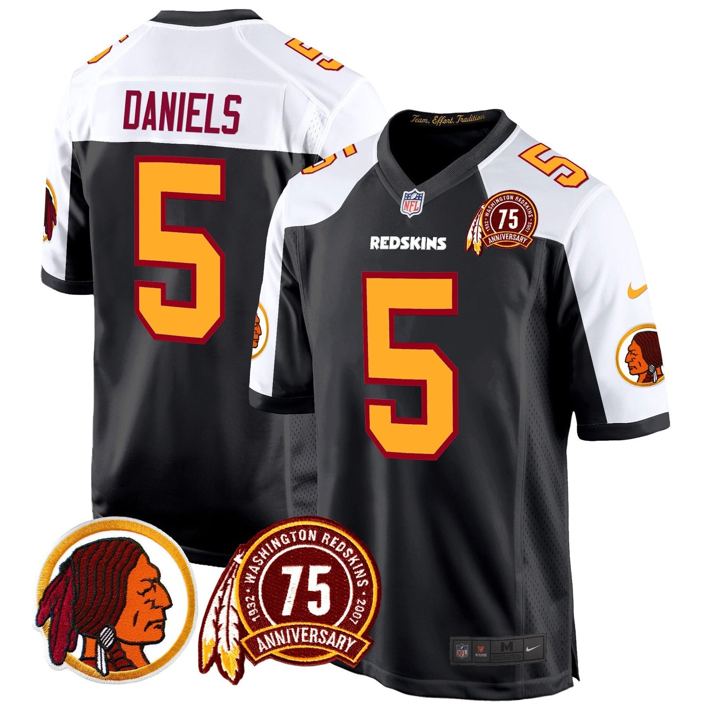 WR 75th Patch Throwback Game Jersey - All Stitched