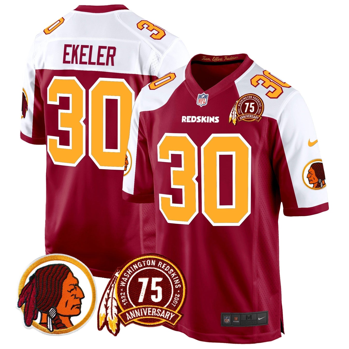 WR 75th Patch Throwback Game Jersey - All Stitched