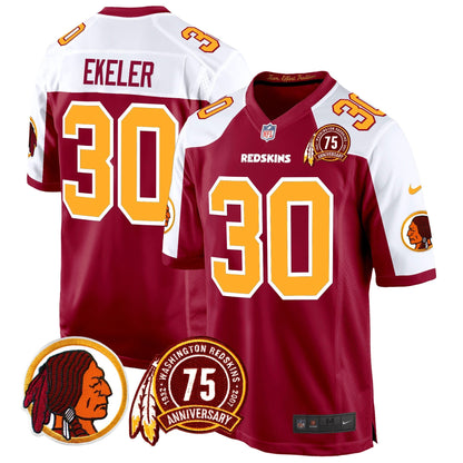 WR 75th Patch Throwback Game Jersey - All Stitched