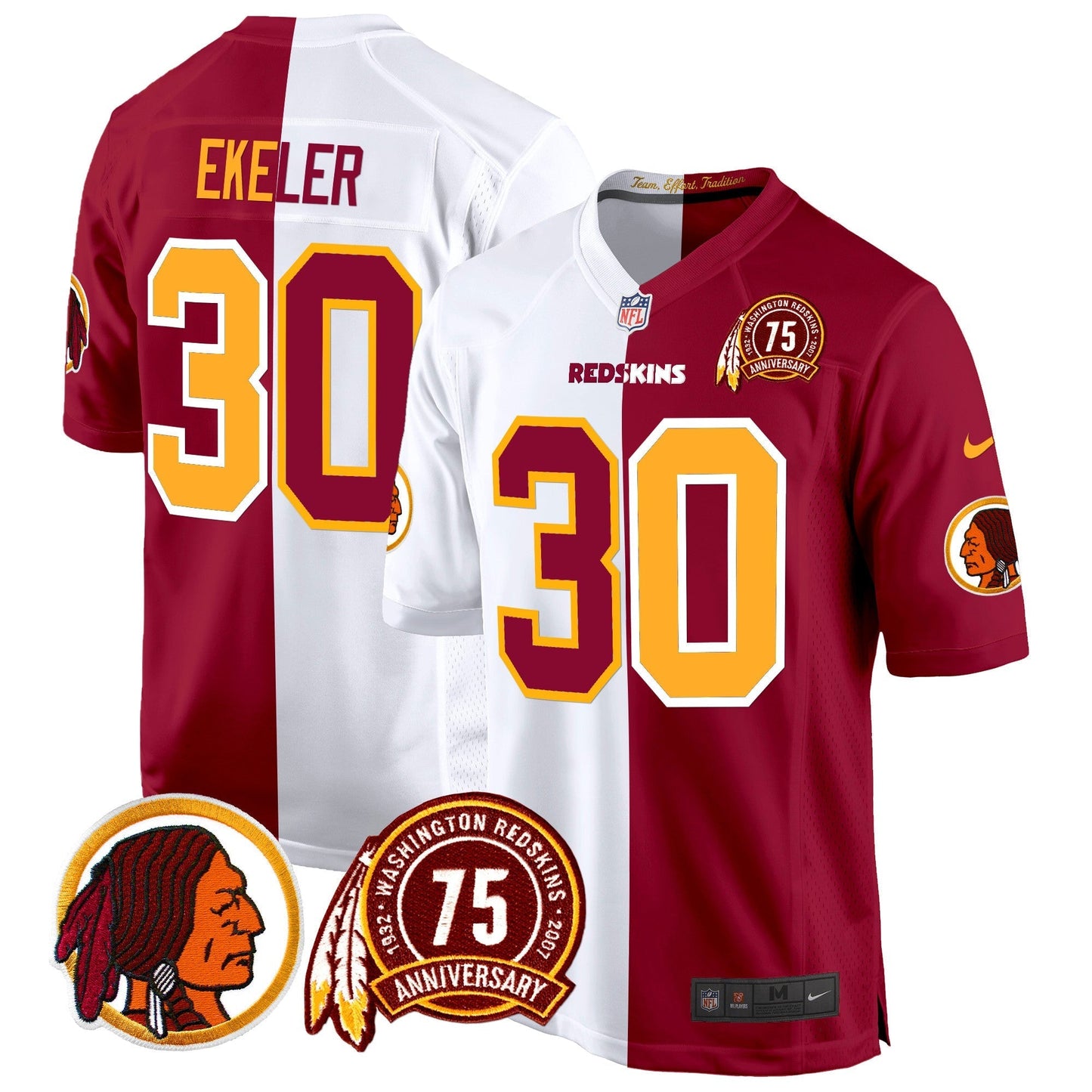 WR 75th Patch Throwback Game Jersey - All Stitched