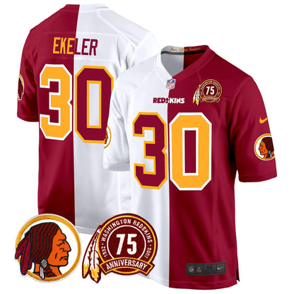 WR 75th Patch Throwback Game Jersey - All Stitched