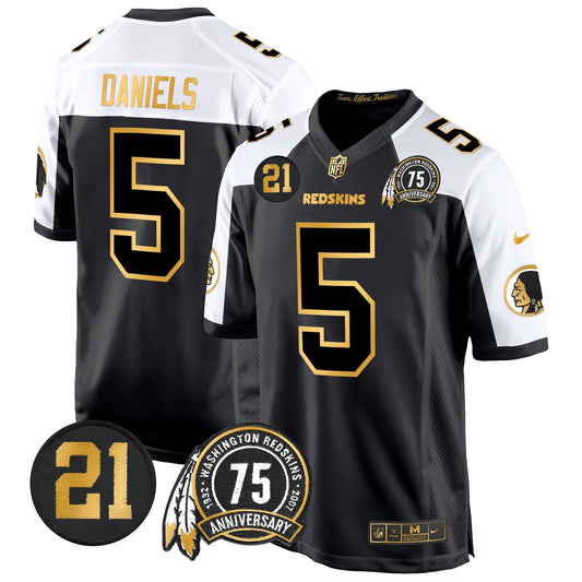 WR 75th & Sean Taylor Patch Gold Game Jersey - All Stitched