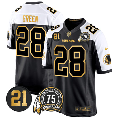 WR 75th & Sean Taylor Patch Gold Game Jersey - All Stitched
