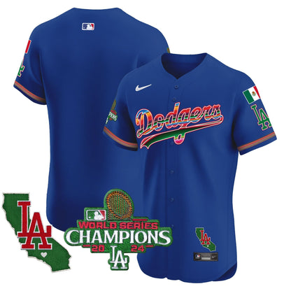 Dodgers Mexico 2024 World Series Champions Vapor Premier Elite Jersey - All Stitched