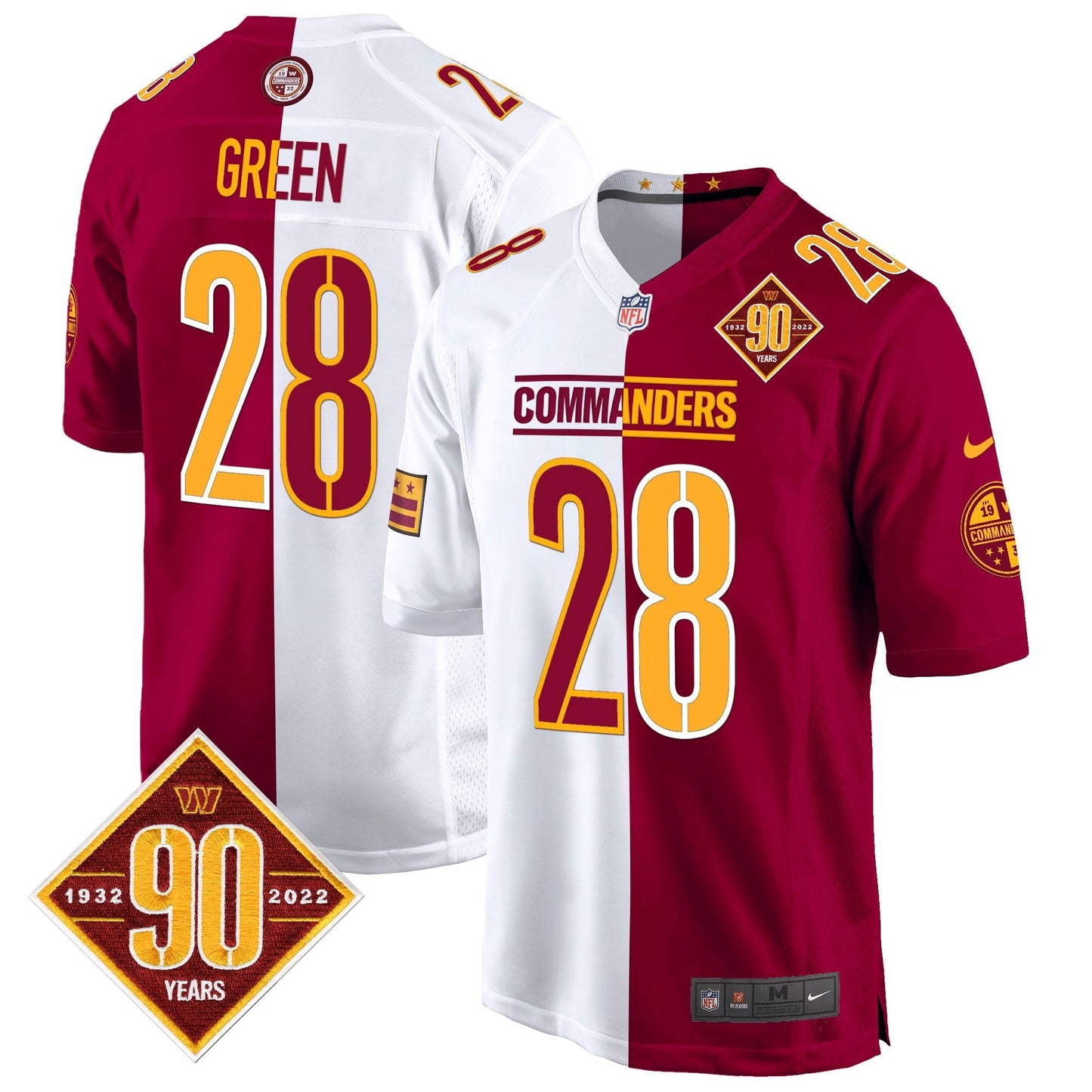 WAS 90th Anniversary Patch Game Jersey - All Stitched