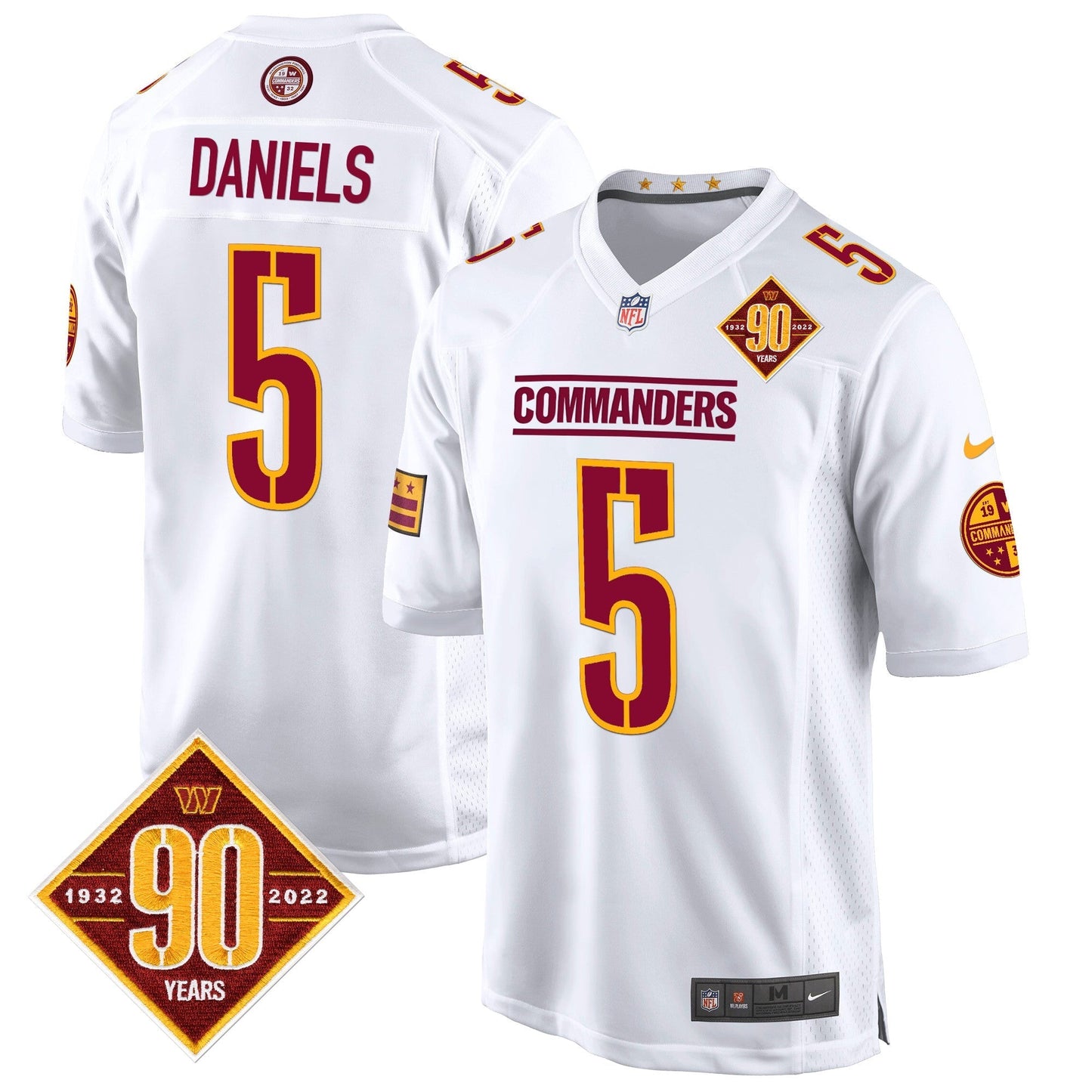 WAS 90th Anniversary Patch Game Jersey - All Stitched