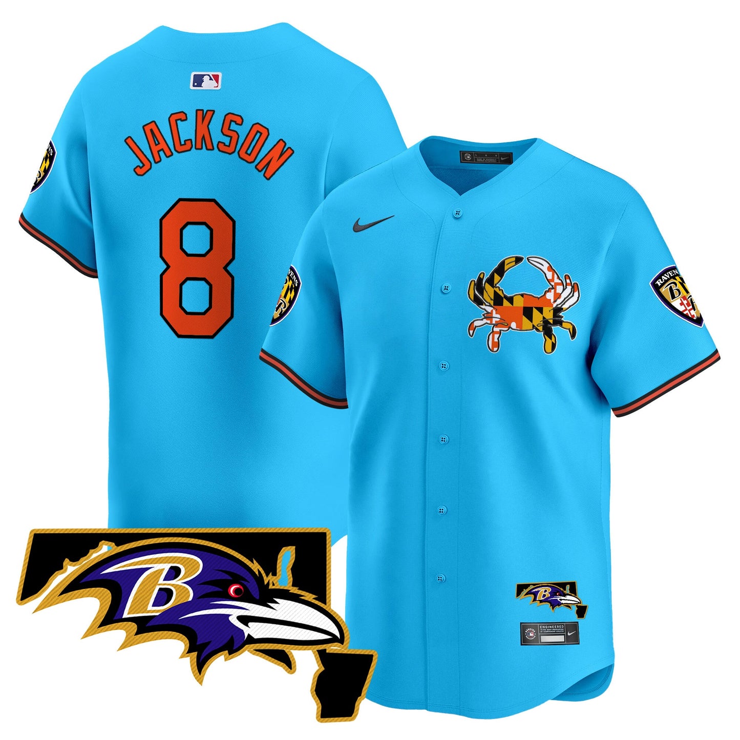 Baltimore Ravens 2024 Vapor Premier Baseball Jersey - All Stitched