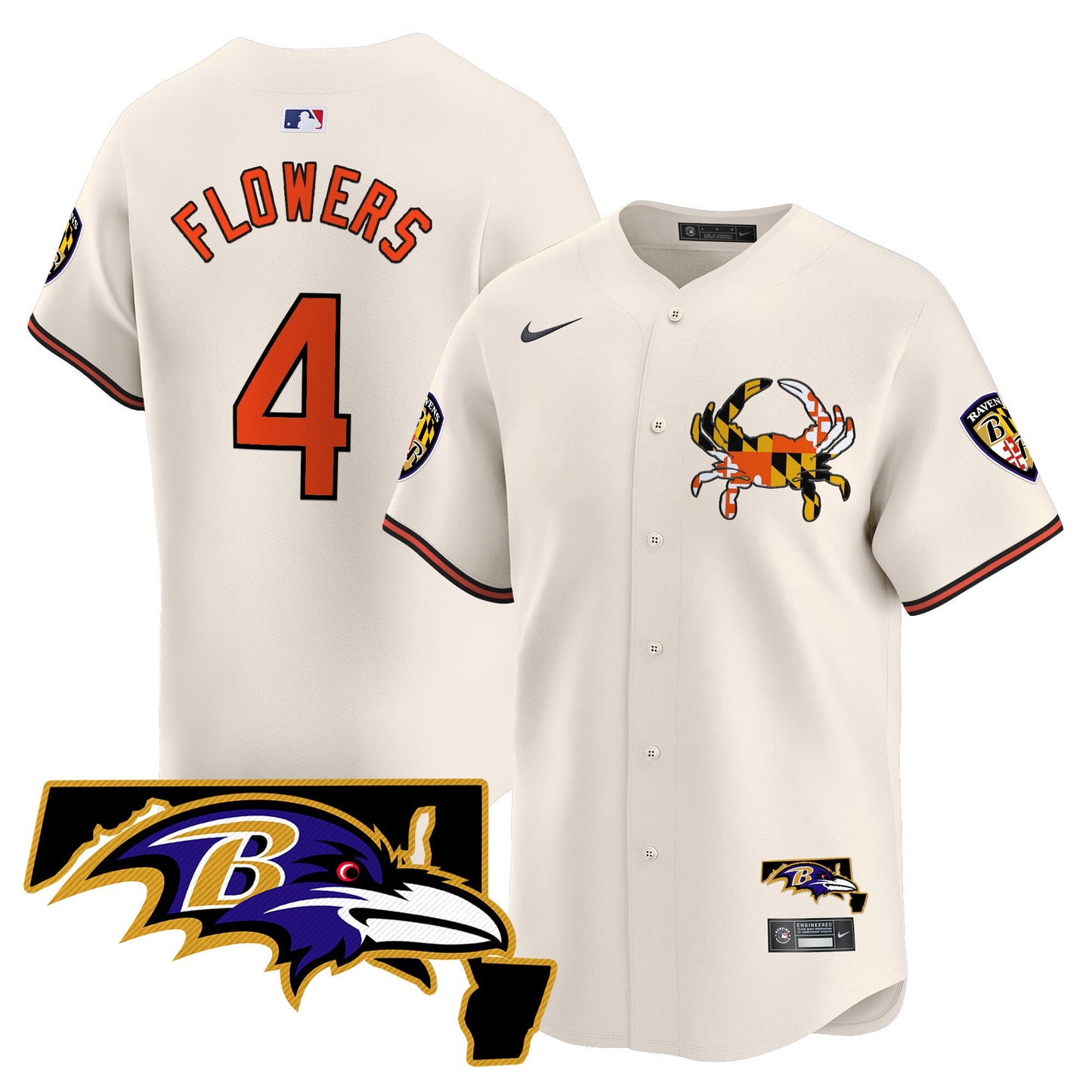 Baltimore Ravens 2024 Vapor Premier Baseball Jersey - All Stitched