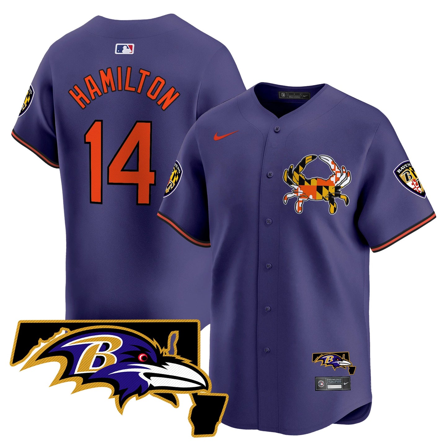 Baltimore Ravens 2024 Vapor Premier Baseball Jersey - All Stitched