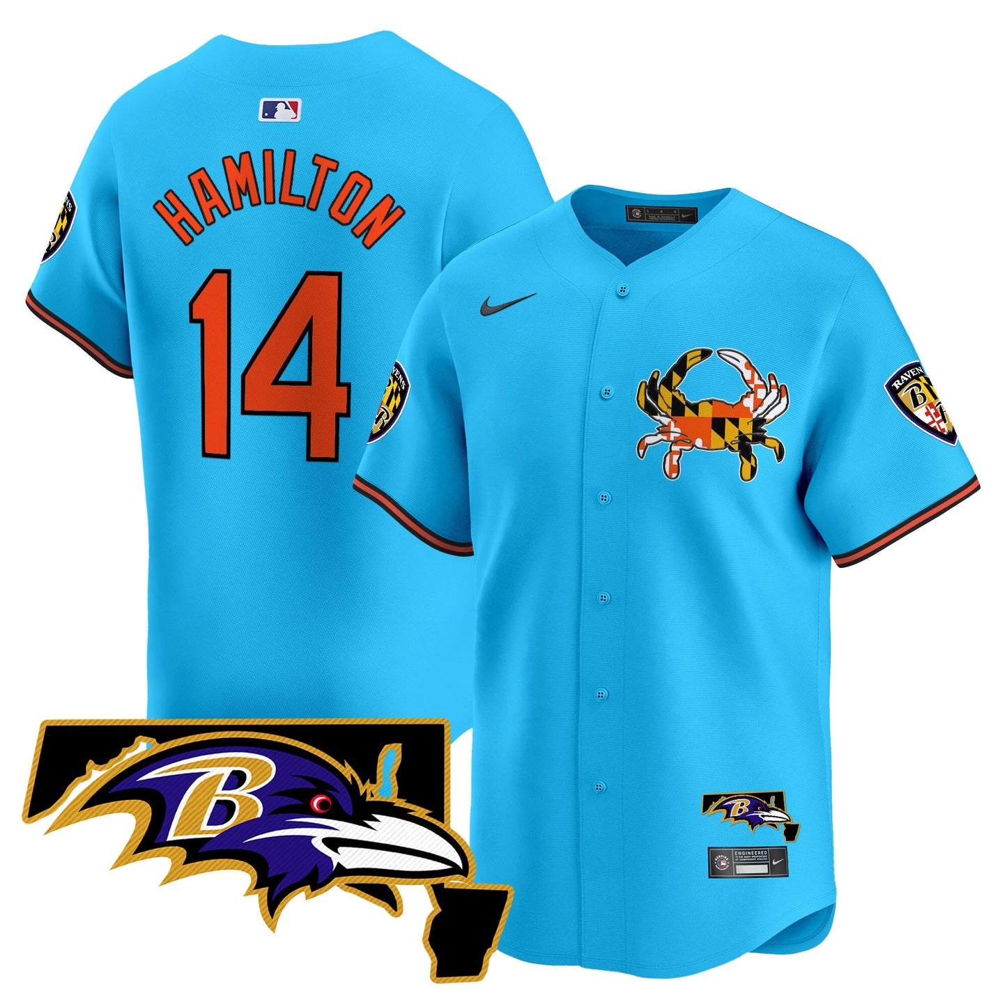 Baltimore Ravens 2024 Vapor Premier Baseball Jersey - All Stitched
