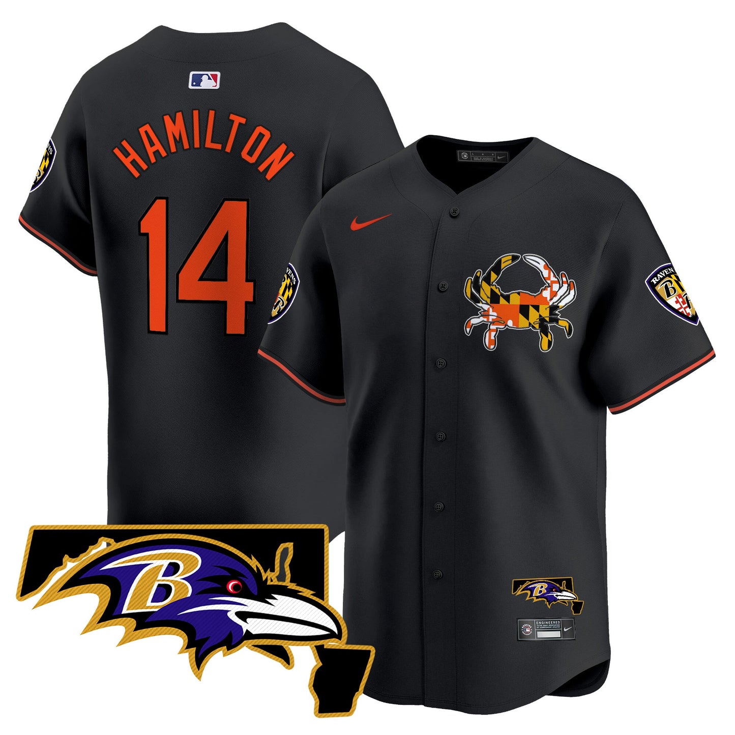 Baltimore Ravens 2024 Vapor Premier Baseball Jersey - All Stitched