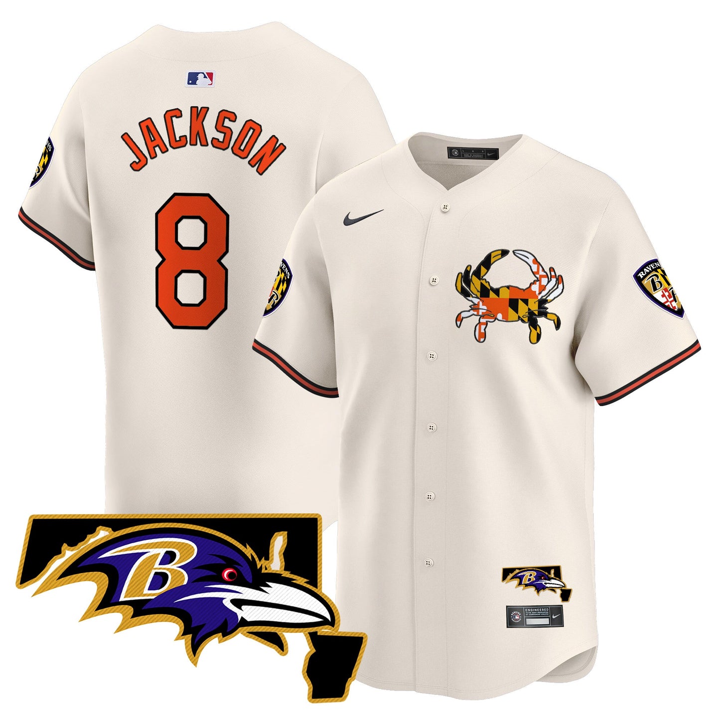 Baltimore Ravens 2024 Vapor Premier Baseball Jersey - All Stitched