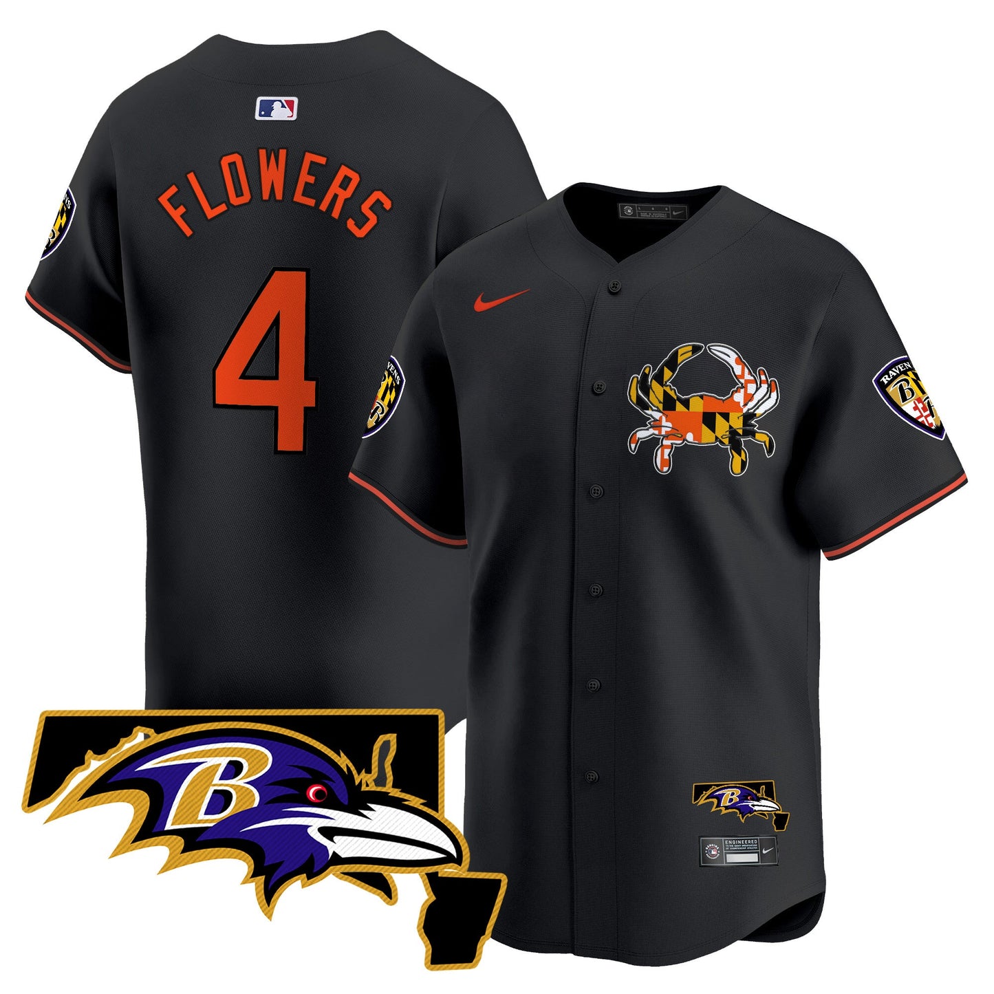 Baltimore Ravens 2024 Vapor Premier Baseball Jersey - All Stitched