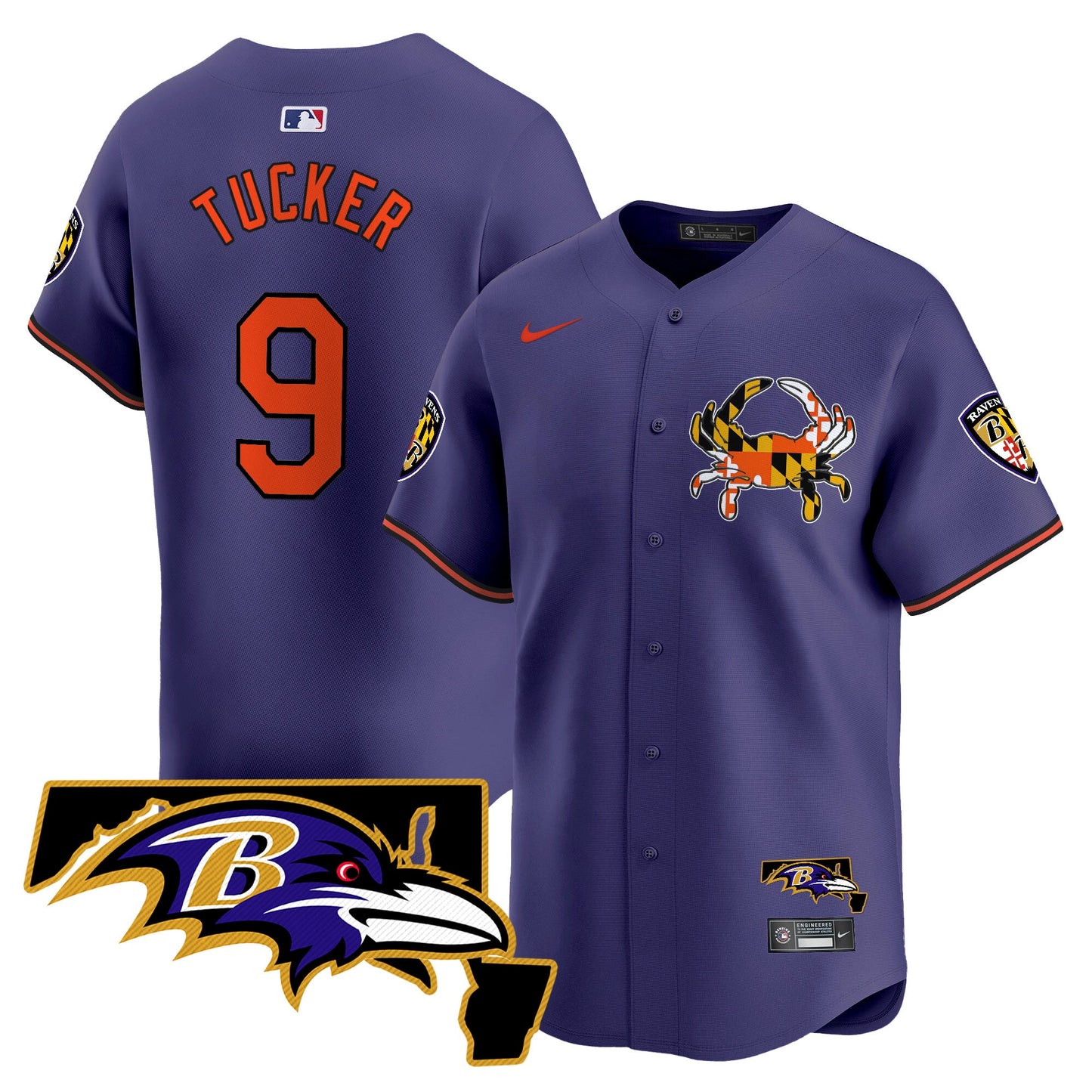 Baltimore Ravens 2024 Vapor Premier Baseball Jersey - All Stitched