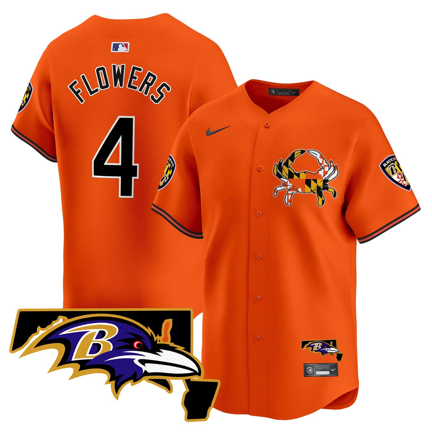 Baltimore Ravens 2024 Vapor Premier Baseball Jersey - All Stitched