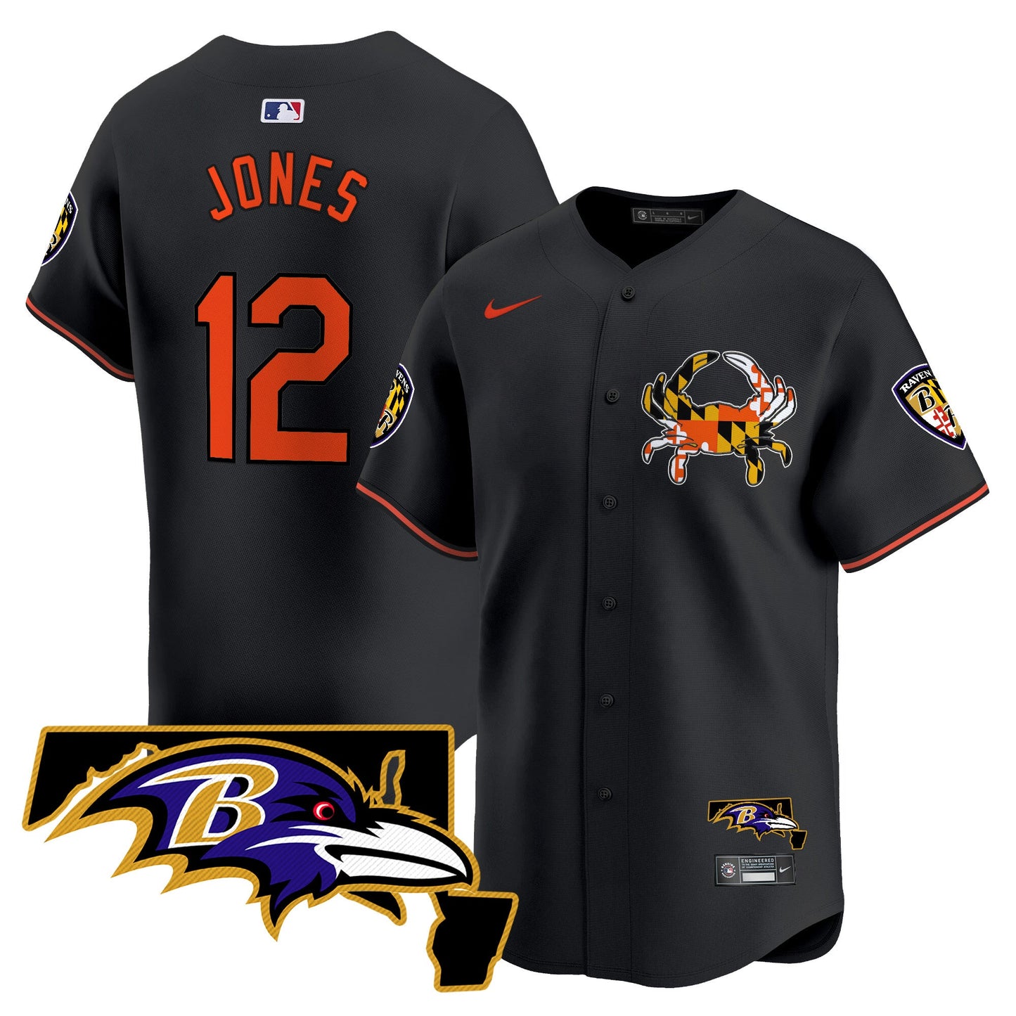 Baltimore Ravens 2024 Vapor Premier Baseball Jersey - All Stitched