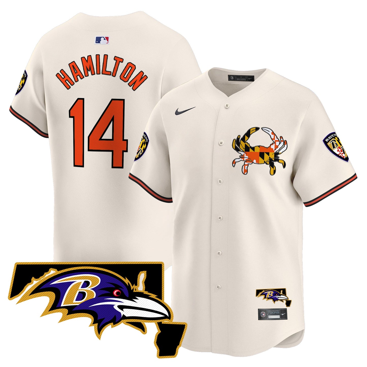 Baltimore Ravens 2024 Vapor Premier Baseball Jersey - All Stitched