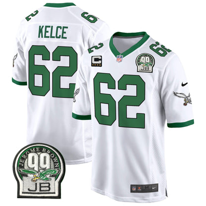 Eagles Jerome Brown Patch Kelly Green Alternate Game Jersey - All Stitched