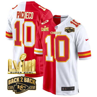 Chiefs Super Bowl LVIII & Back 2 Back Gold Game Jersey - All Stitched