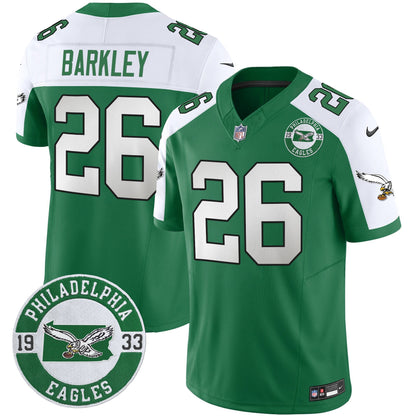 Philadelphia Eagles 2024 Throwback Vapor Limited Jersey - Est. 1933 Patch - All Stitched