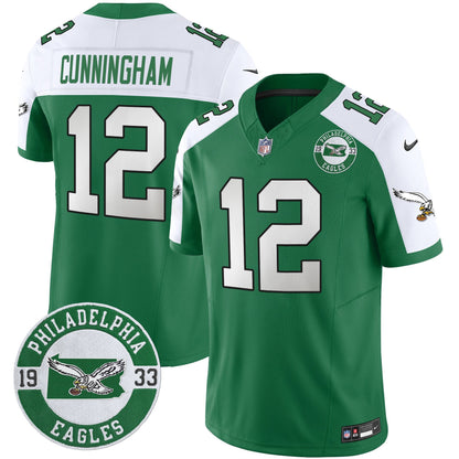 Philadelphia Eagles 2024 Throwback Vapor Limited Jersey - Est. 1933 Patch - All Stitched