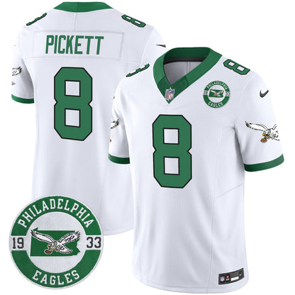 Philadelphia Eagles 2024 Throwback Vapor Limited Jersey - Est. 1933 Patch - All Stitched