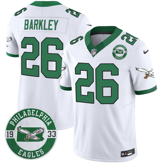 Philadelphia Eagles 2024 Throwback Vapor Limited Jersey - Est. 1933 Patch - All Stitched
