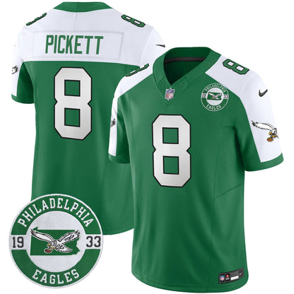 Philadelphia Eagles 2024 Throwback Vapor Limited Jersey - Est. 1933 Patch - All Stitched