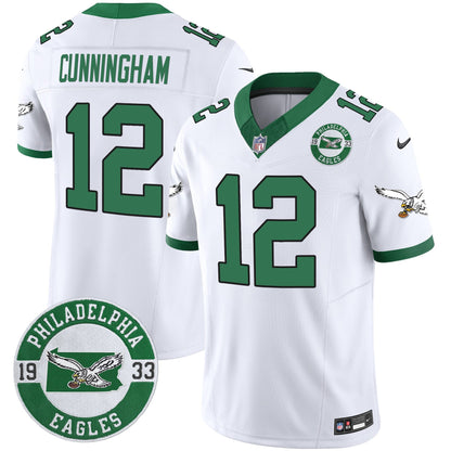Philadelphia Eagles 2024 Throwback Vapor Limited Jersey - Est. 1933 Patch - All Stitched