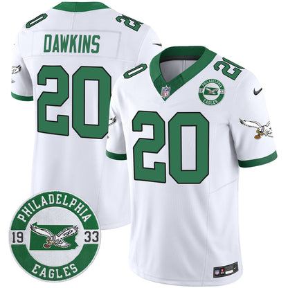 Philadelphia Eagles 2024 Throwback Vapor Limited Jersey - Est. 1933 Patch - All Stitched