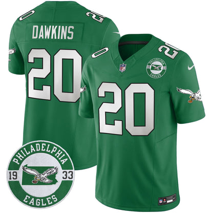 Philadelphia Eagles 2024 Throwback Vapor Limited Jersey - Est. 1933 Patch - All Stitched