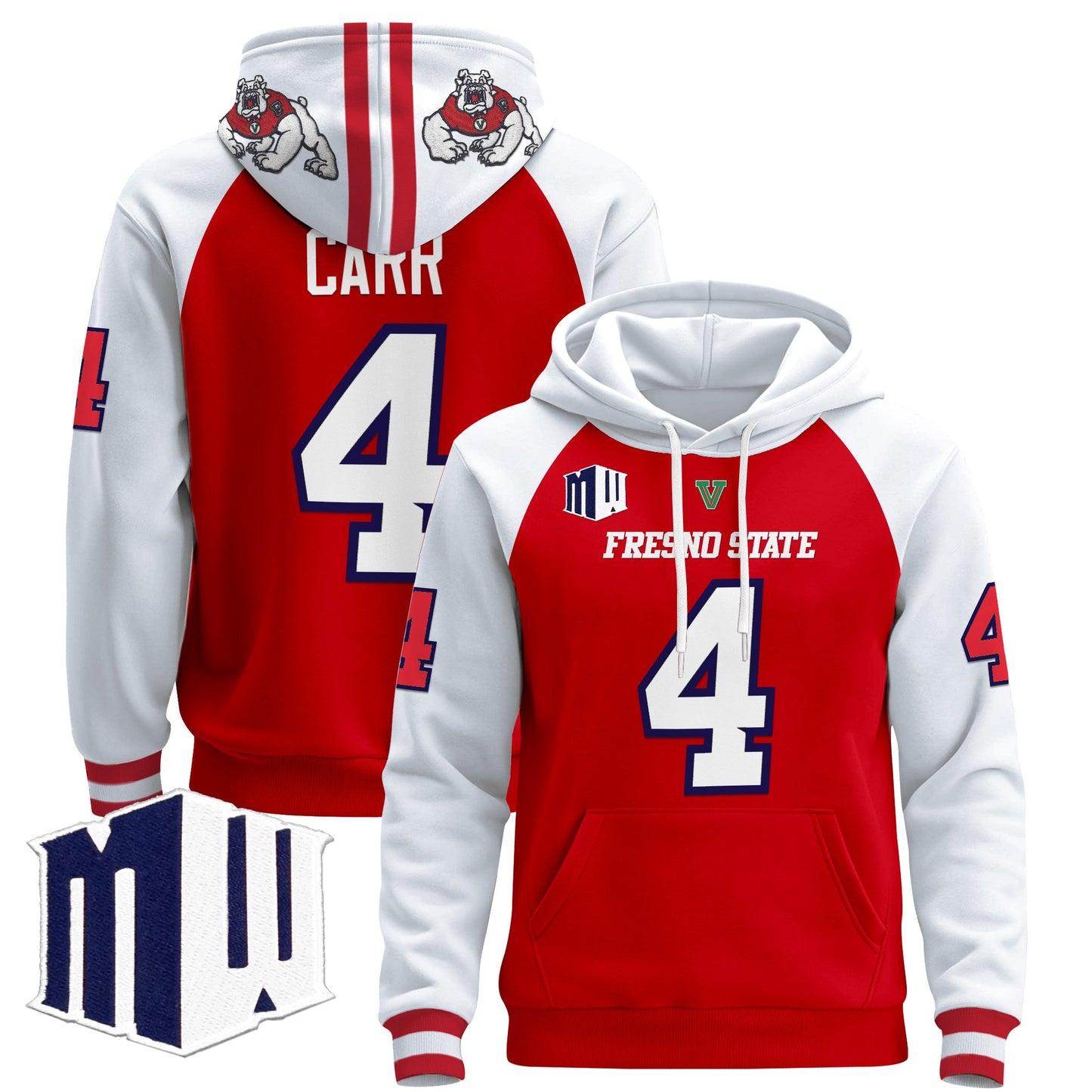 Men's Fresno State Bulldogs 2024 Pullover Hoodie - All Stitched